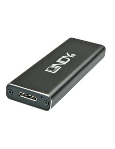 Lindy 43187 contenitore di unità di archiviazione Box esterno SSD Nero M.2