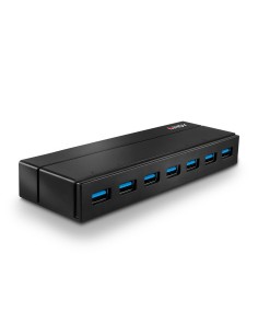 Lindy 43228 hub di interfaccia USB 3.2 Gen 1 (3.1 Gen 1) Type-A 5000 Mbit s Nero