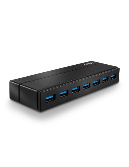Lindy 43228 hub di interfaccia USB 3.2 Gen 1 (3.1 Gen 1) Type-A 5000 Mbit s Nero