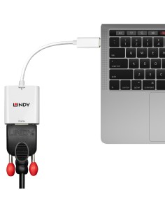 Lindy 43242 cavo e adattatore video 0,17 m VGA (D-Sub) USB tipo-C Bianco 2