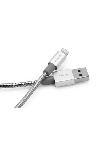 Verbatim Cavo Lightning di Ricarica e Sincronizzazione in Acciaio Inossidabile 100 cm, colore Argento