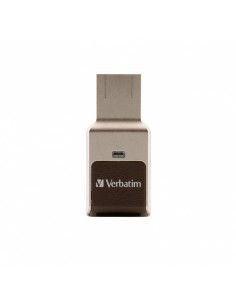 Verbatim FingerPrint Secure - Memoria USB 3.0 con lettore di impronte digitali e crittografia dei dati - 32 GB - Marrone Argento