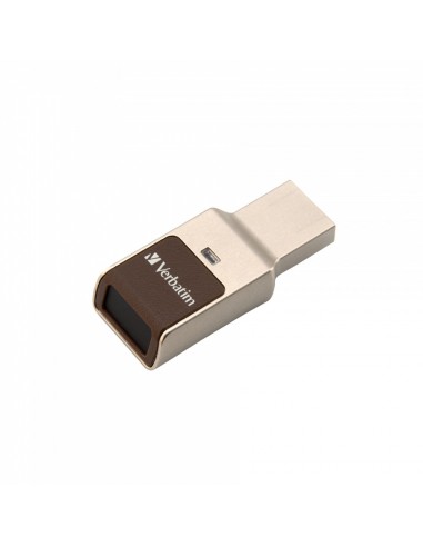 Verbatim FingerPrint Secure - Memoria USB 3.0 con lettore di impronte digitali e crittografia dei dati - 32 GB - Marrone Argento