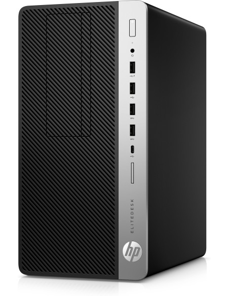 HP EliteDesk 705 G4 DDR4-SDRAM 2200G Micro Tower AMD Ryzen™ 3 PRO 8 GB 256 GB SSD Windows 10 Pro PC Nero, Argento