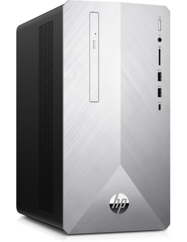 HP Pavilion 595-p0002nl DDR4-SDRAM i7-8700 Mini Tower Intel® Core™ i7 8 GB 1000 GB HDD Windows 10 Home PC Argento