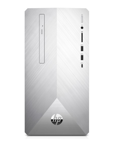 HP Pavilion 595-p0002nl DDR4-SDRAM i7-8700 Mini Tower Intel® Core™ i7 8 GB 1000 GB HDD Windows 10 Home PC Argento