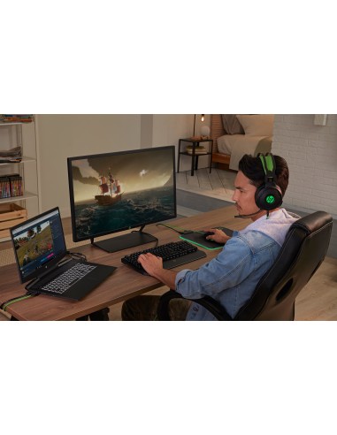 HP Pavilion Gaming 300 Tappetino per mouse per gioco da computer Nero, Verde