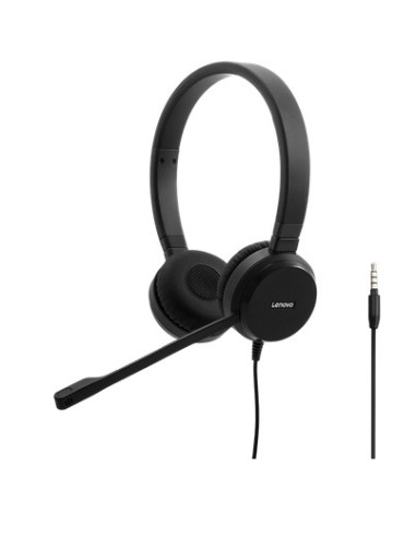 Lenovo Pro Wired Stereo VOIP Auricolare Cablato A Padiglione Ufficio Nero