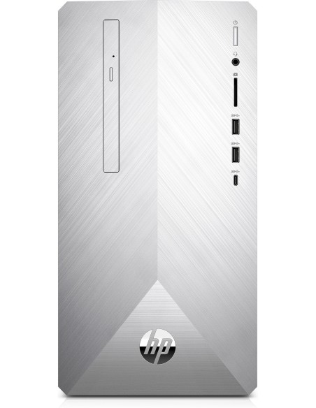 HP Pavilion 595-p0020nl DDR4-SDRAM i7-8700 Mini Tower Intel® Core™ i7 8 GB 1000 GB HDD Windows 10 Home PC Argento, Nero