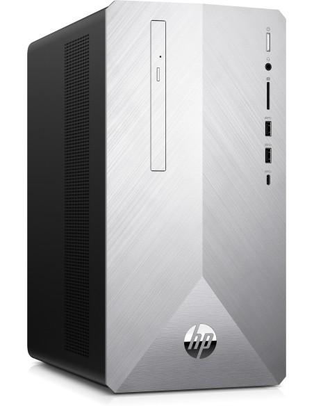 HP Pavilion 595-p0020nl DDR4-SDRAM i7-8700 Mini Tower Intel® Core™ i7 8 GB 1000 GB HDD Windows 10 Home PC Argento, Nero