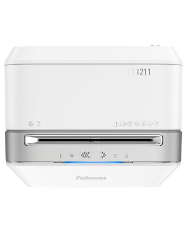 Fellowes Powershred LX21 distruggi documenti Taglio a frammenti Grigio, Bianco