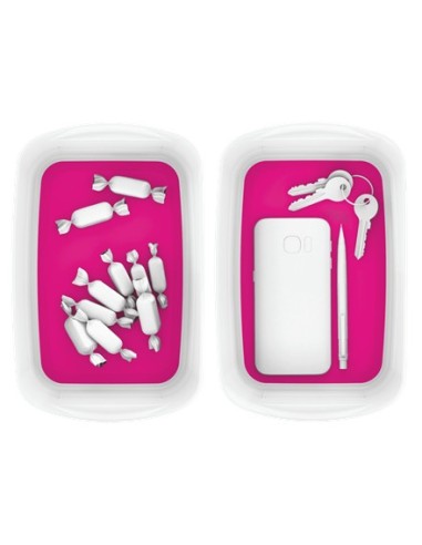 Leitz MyBox Vassoio di conservazione Rettangolare ABS sintetico Rosa, Bianco