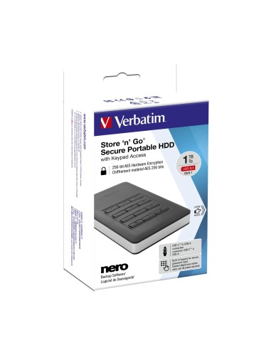 Verbatim Disco rigido portatile Store n Go® Secure con tastierino di accesso da 1TB