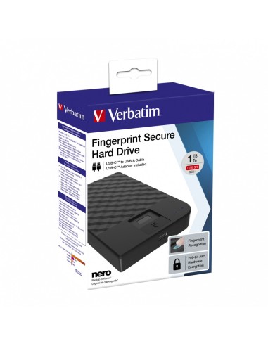 Verbatim Disco Rigido Portatile Fingerprint Secure da 1 TB