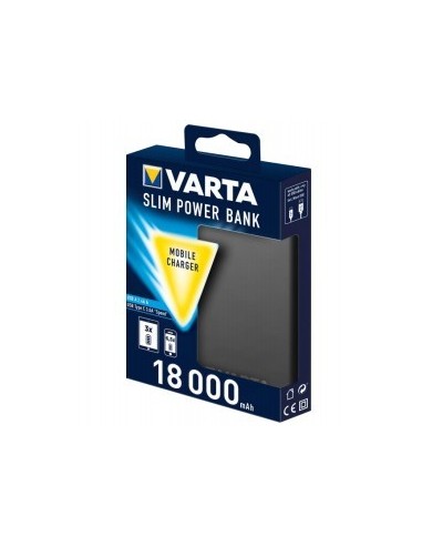 Varta Slim Power Bank 18.000mAh Polimeri di litio (LiPo) 18000 mAh Nero