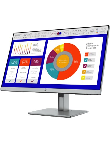 HP EliteDisplay E243p 60,5 cm (23.8") 1920 x 1080 Pixel Full HD LED Nero, Argento