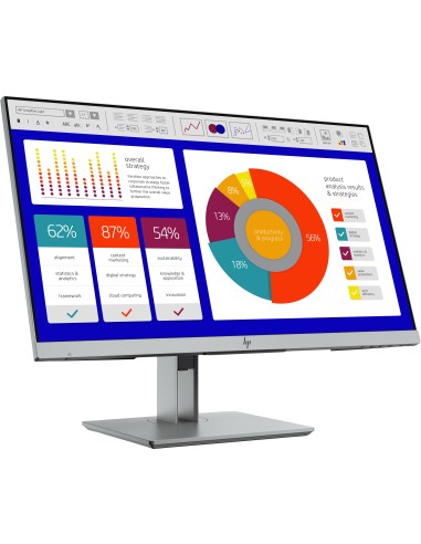 HP EliteDisplay E243p 60,5 cm (23.8") 1920 x 1080 Pixel Full HD LED Nero, Argento