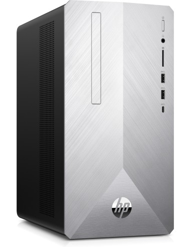 HP Pavilion 595-p0054nl DDR4-SDRAM i3-8100 Mini Tower Intel® Core™ i3 8 GB 2128 GB HDD+SSD Windows 10 Home PC Argento