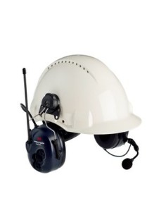 3M PELTOR LiteCom Auricolare Wireless Passanuca Nero, Blu, Bianco