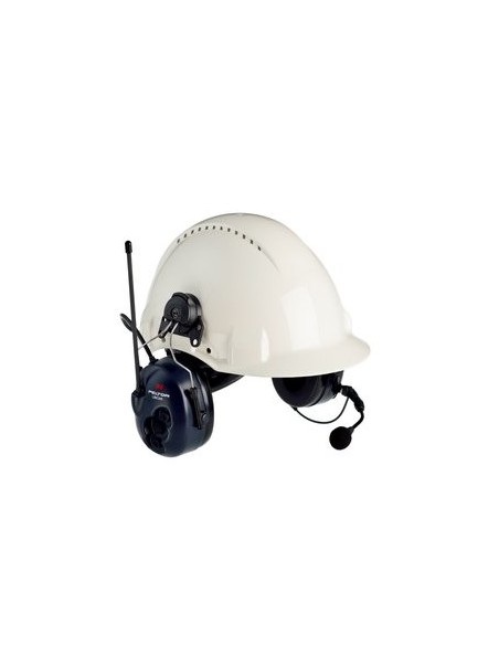3M PELTOR LiteCom Auricolare Wireless Passanuca Nero, Blu, Bianco