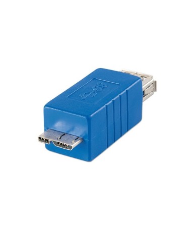 Lindy 71275 adattatore per inversione del genere dei cavi microUSB B USB A Blu