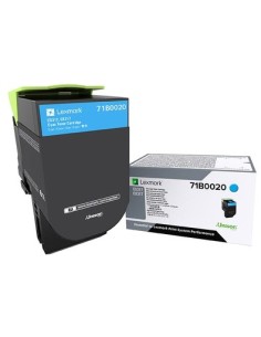 Lexmark 71B0020 cartuccia toner 1 pz Originale Ciano