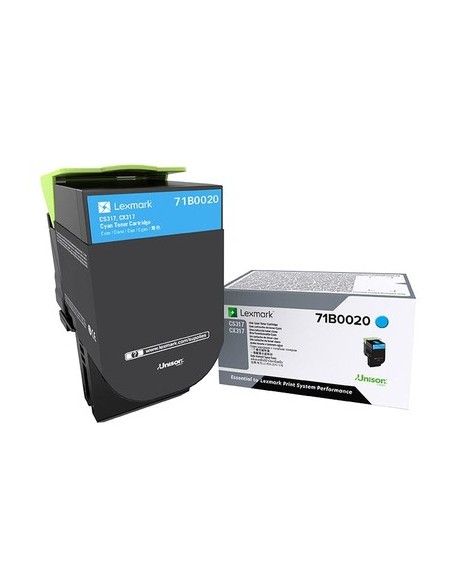 Lexmark 71B0020 cartuccia toner 1 pz Originale Ciano