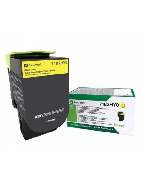 Lexmark 71B2HY0 cartuccia toner 1 pz Originale Giallo
