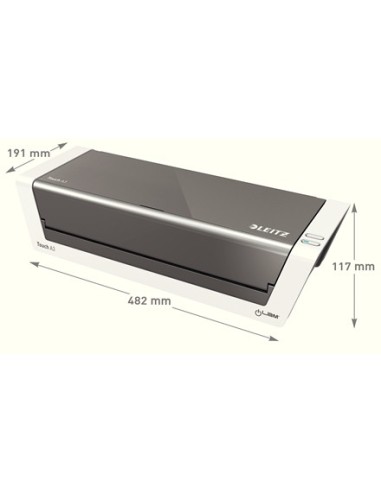 Leitz 74744000 plastificatrice Plastificatrice a caldo 1000 mm min Antracite, Bianco