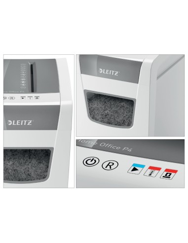 Leitz IQ Slim Office P-4 distruggi documenti Triturazione incrociata 22 cm Bianco