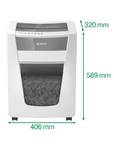 Leitz 80040000 distruggi documenti Taglio a frammenti 23 cm Bianco