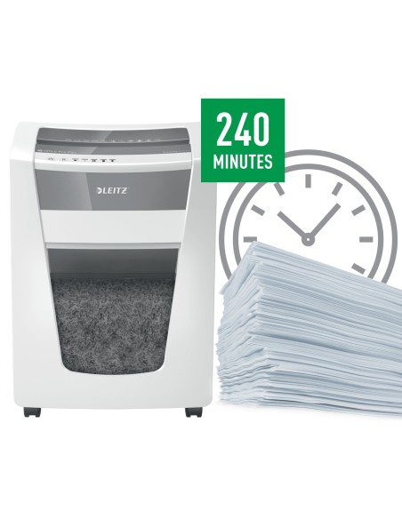 Leitz 80040000 distruggi documenti Taglio a frammenti 23 cm Bianco
