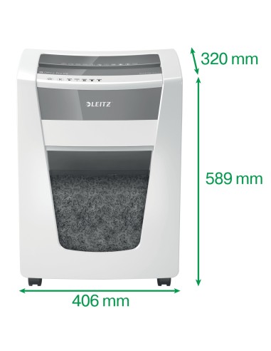 Leitz 80050000 distruggi documenti Taglio a frammenti 23 cm Bianco