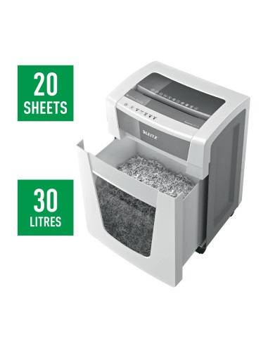 Leitz 80060000 distruggi documenti Triturazione incrociata 23 cm Bianco