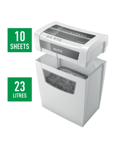 Leitz IQ Home Office P-4 distruggi documenti Taglio a particelle 22 cm Bianco