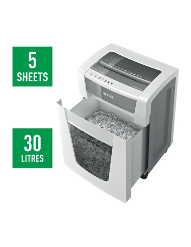 Leitz 80100000 distruggi documenti Taglio a frammenti 23 cm Bianco