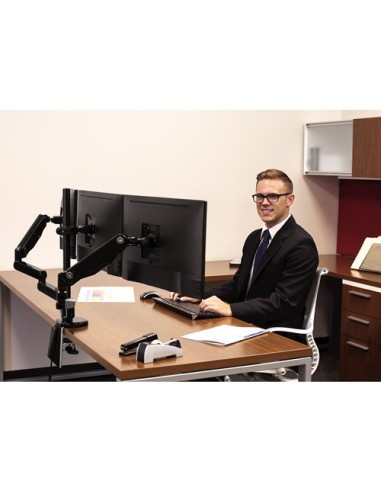 Fellowes 8042601 supporto da tavolo per Tv a schermo piatto 68,6 cm (27") Morsa Bullone di ancoraggio Nero