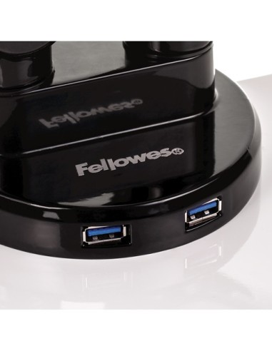 Fellowes 8042601 supporto da tavolo per Tv a schermo piatto 68,6 cm (27") Morsa Bullone di ancoraggio Nero