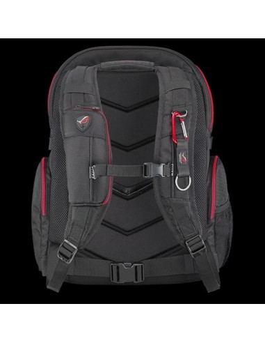 ASUS ROG XRANGER zaino Nero rosso Nylon, Gomma