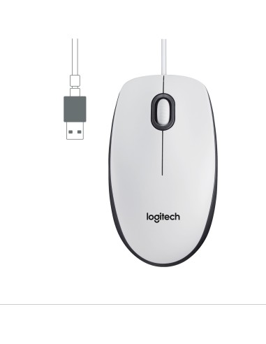 Logitech M100 mouse Ambidestro USB tipo A Ottico 1000 DPI