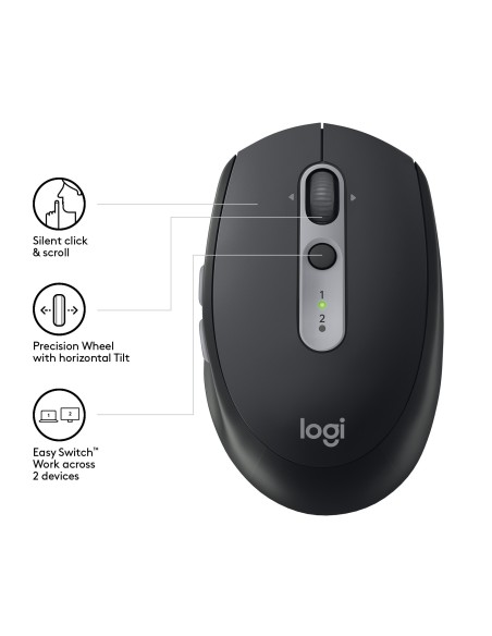 Logitech M590 Multi-Device Silent mouse Mano destra Wireless a RF + Bluetooth Ottico 1000 DPI