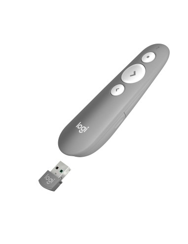 Logitech R500 Laser Presentation Remote puntatore wireless Bluetooth RF Grigio