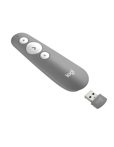Logitech R500 Laser Presentation Remote puntatore wireless Bluetooth RF Grigio