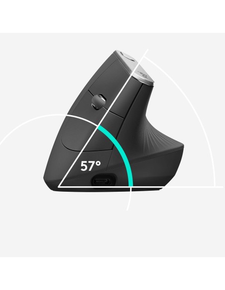 Logitech MX Vertical mouse Mano destra Wireless a RF + Bluetooth Ottico 4000 DPI