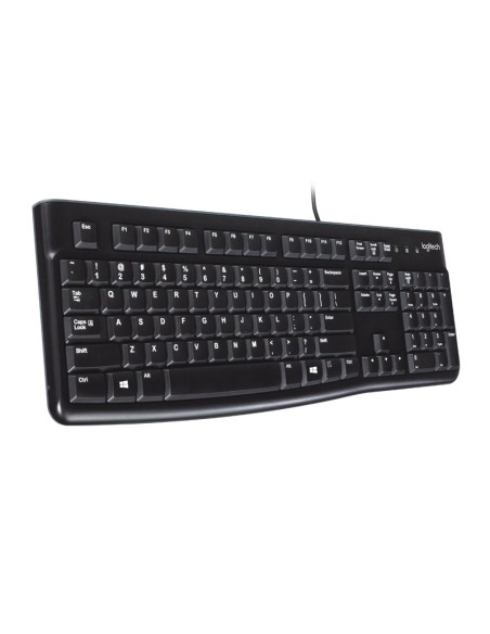 Logitech K120 Corded Keyboard tastiera USB QWERTY Inglese Nero