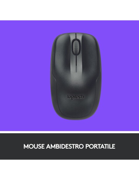 Logitech MK220 Combo Tastiera e Mouse Wireless Compatti per Windows, 2,4 GHz Wireless con Ricevitore USB Unifying, Durata
