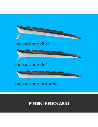 Logitech MK540 Advanced Combo Tastiera e Mouse Wireless per Windows, Ricevitore USB Unifying 2,4 GHz, Tasti di Scelta Rapida