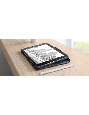 Logitech SLIM FOLIO with Integrated Bluetooth Keyboard for iPad (5th and 6th generation) Carbonio, Nero QWERTZ Tedesco