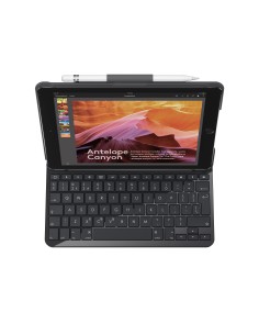 Logitech SLIM FOLIO with Integrated Bluetooth Keyboard for iPad (5th and 6th generation) Carbonio, Nero QWERTY Inglese