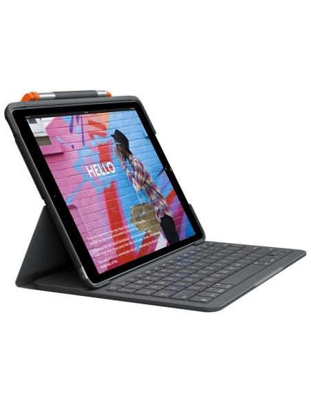 Logitech Slim Folio for iPad (7th, 8th, & 9th generation) Grafite Bluetooth QWERTY Italiano Logitech Slim Folio for iPad (7th, 8th, & 9th generation) Grafite Bluetooth QWERTY Italiano